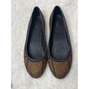 ItBeach Brazilian Shoes with Rhinestones Gold Women Size 9